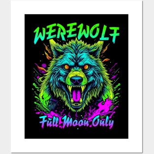 Full moon only Posters and Art